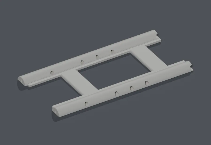 Two deck stations cut from the real ladder