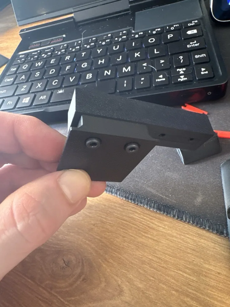 The O-ring joint assembled, two cap screws driven