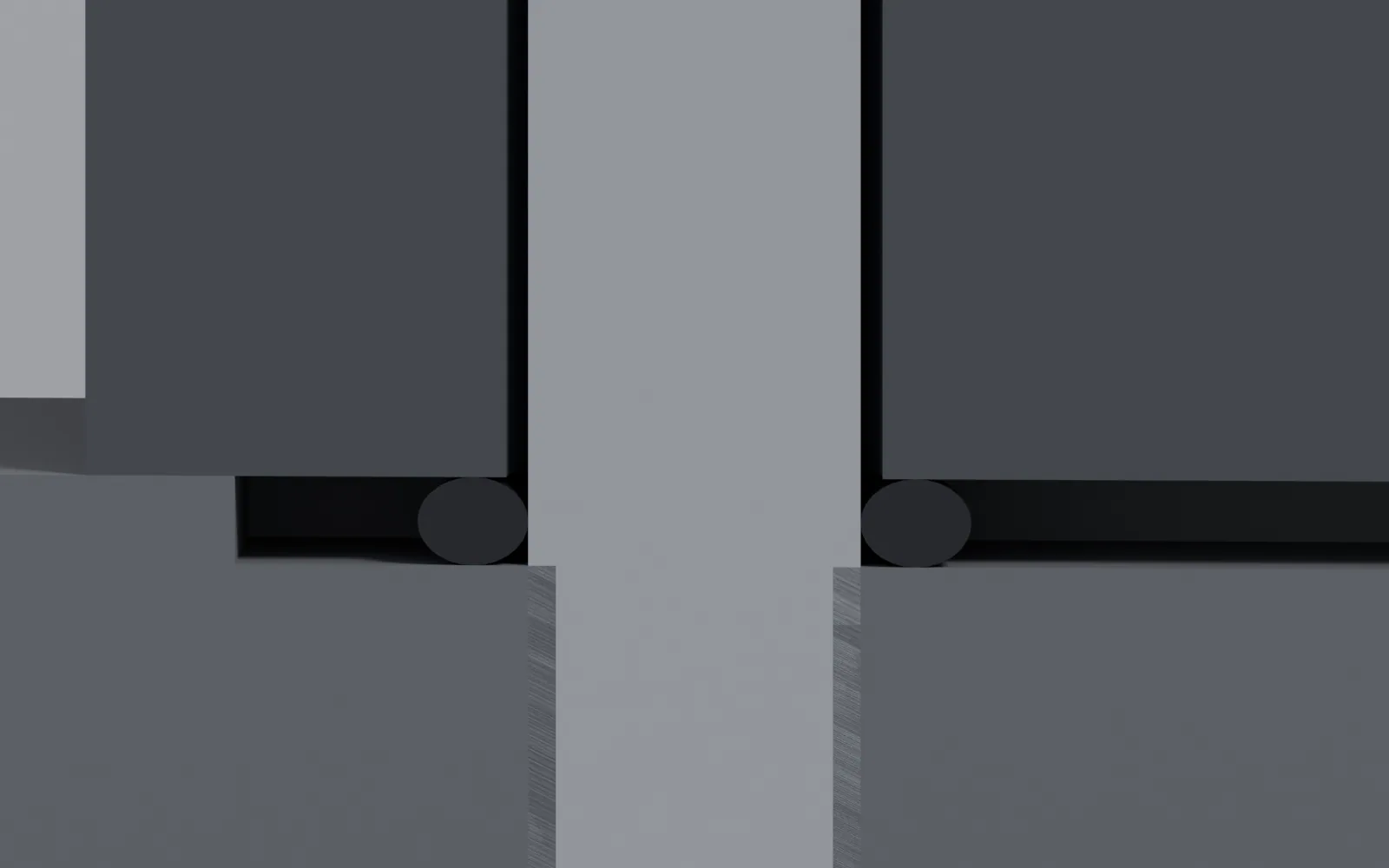 Close-up: one O-ring squeezed in its pocket around the screw