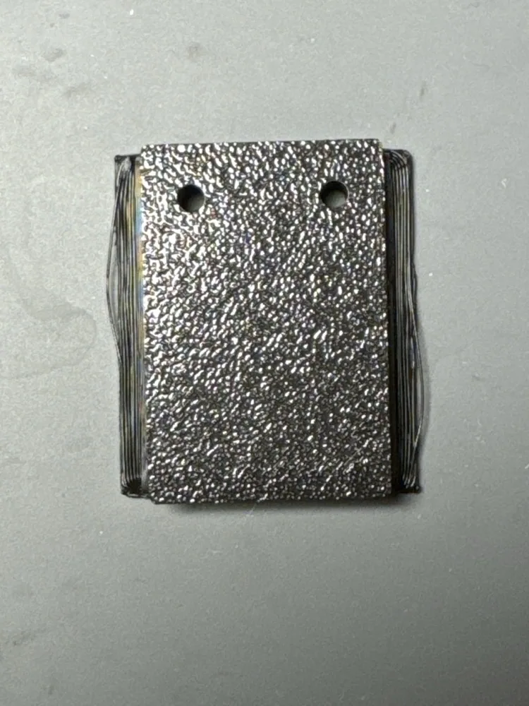 Rail stub with loose strands along both edges